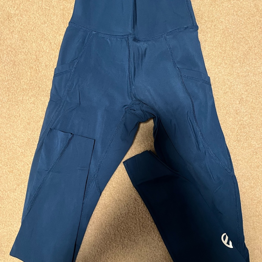 P'tula Navy High-Waist Leggings with Side Pocket